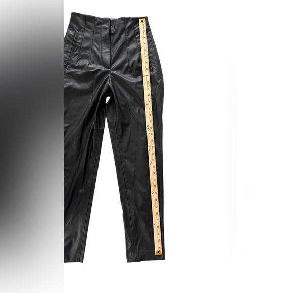 NWT Zara faux leather straight leg pants XS - Picture 7 of 10